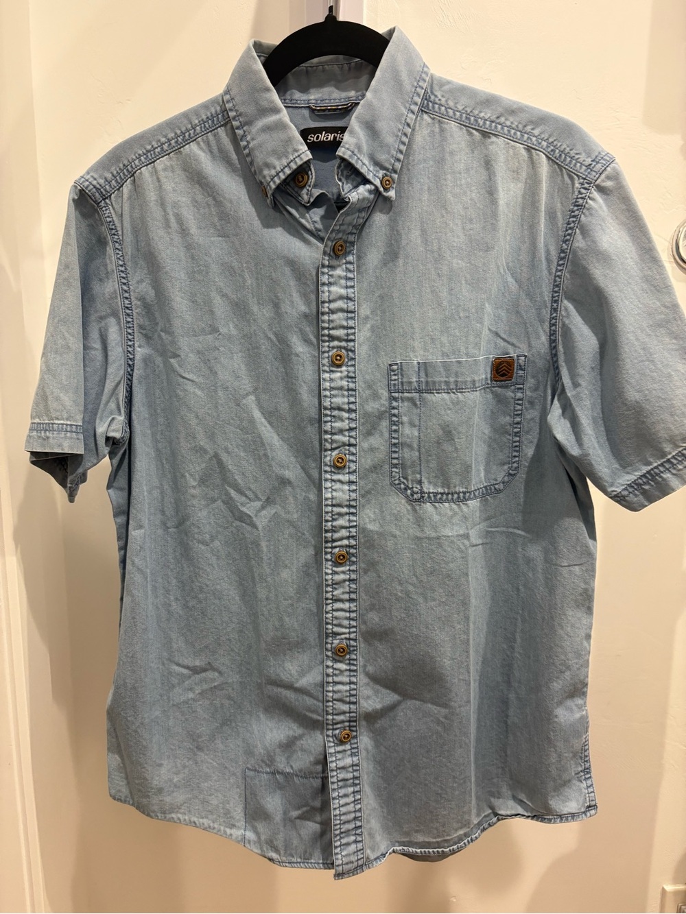 Solaris Light Blue Short Sleeve Denim Shirt